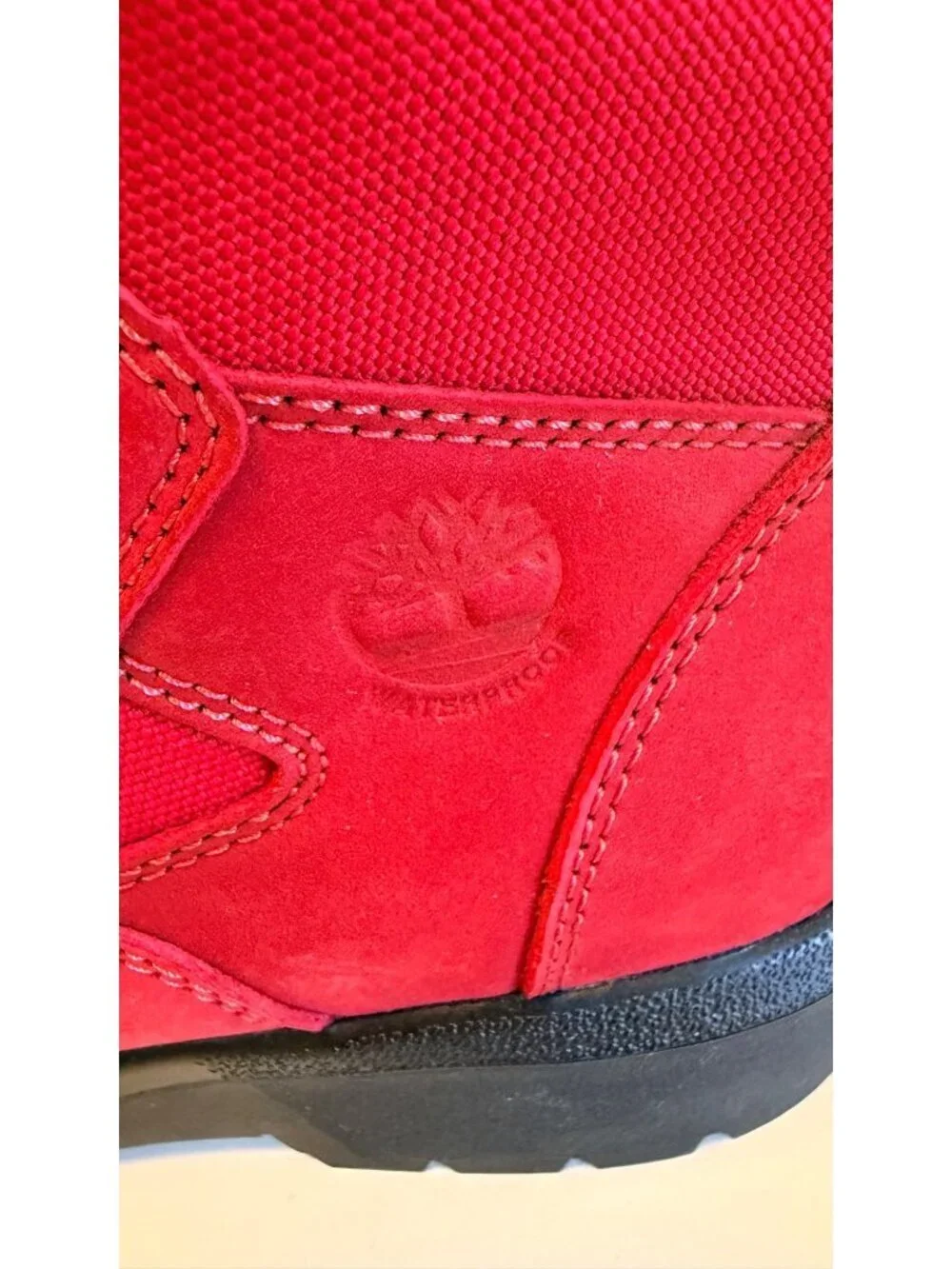 Timberland Mens 6-Inch Waterproof Field Boot Dark Red Nubuck Size 8.5 M